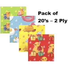 Serviettes, 2 Ply - 33cm - Ducks